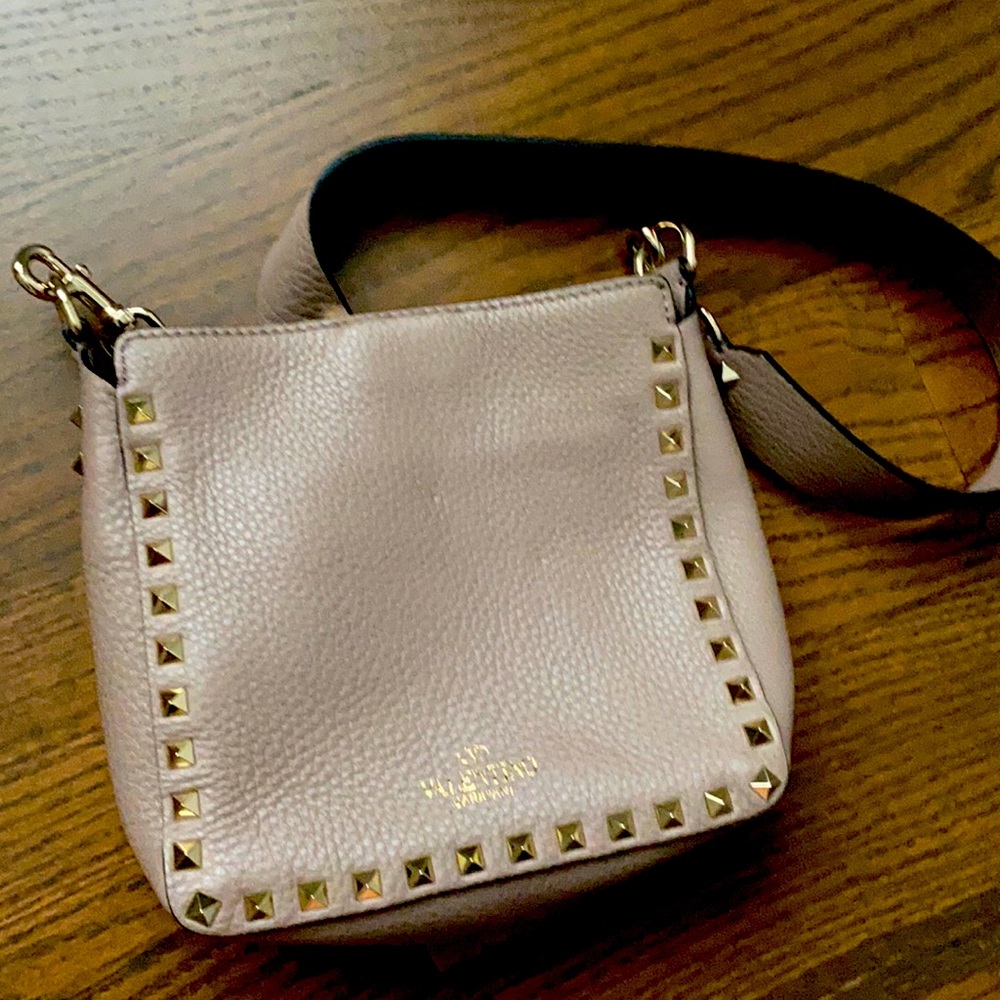 Valentino Rock Stud Mini -  leather hobo bag